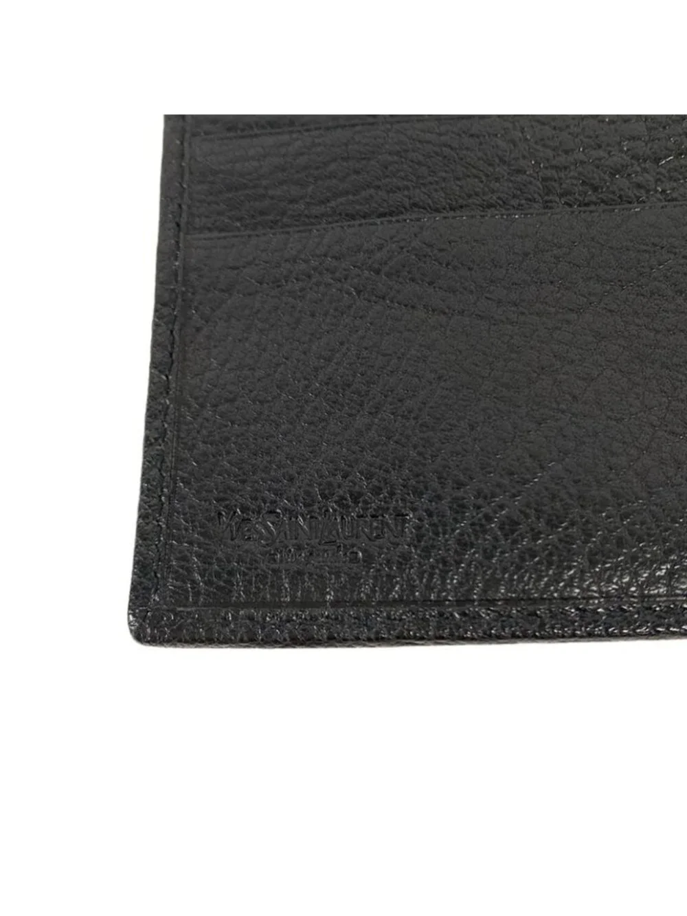 Saint Laurent Yves Rive Gauche Bifold Wallet Black Leather - Picture 5 of 6